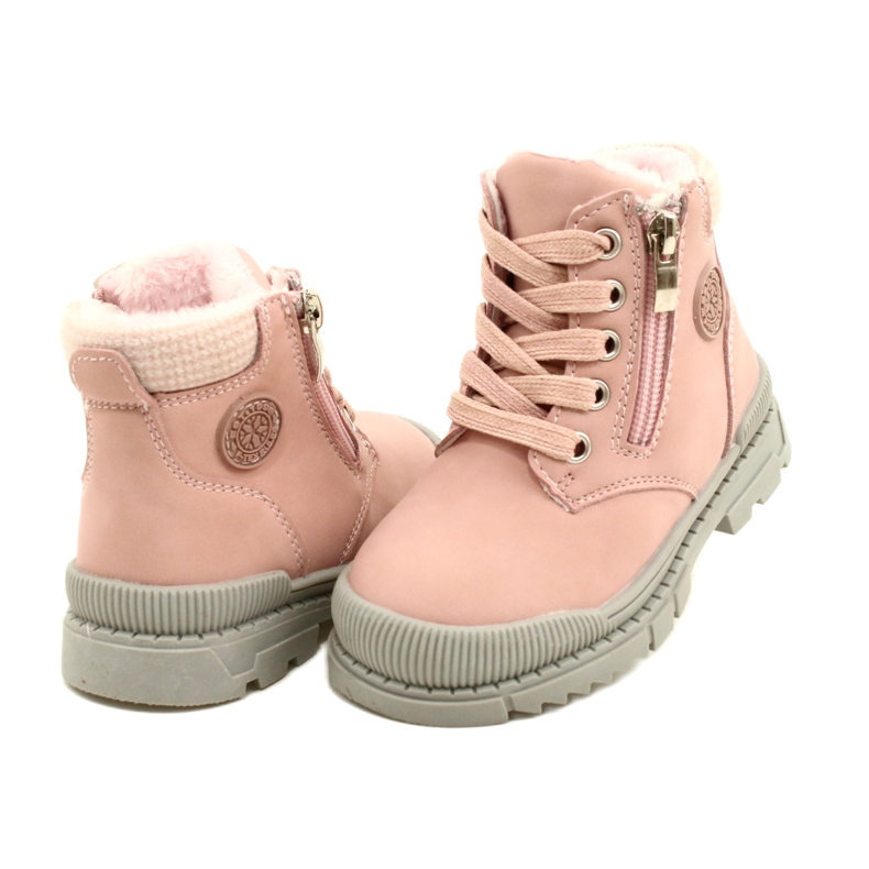 News Botas de menina com pele Notícias 22DZ23-5255 rosa 3
