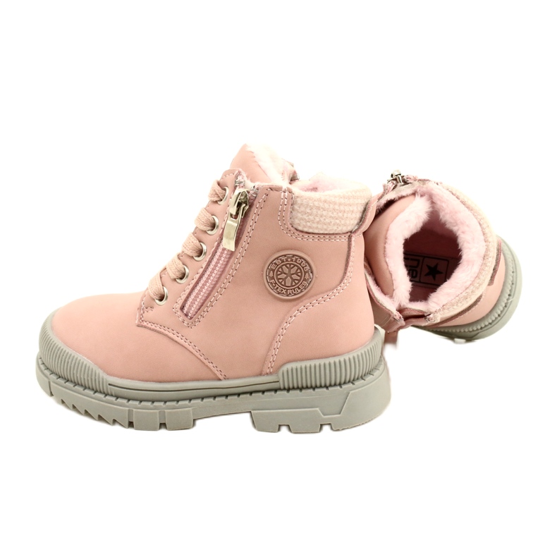 News Botas de menina com pele Notícias 22DZ23-5255 rosa 5