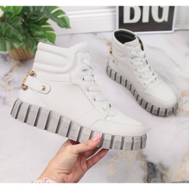 Trabalhadores de plataforma femininos com decoração branca Potocki branco 1