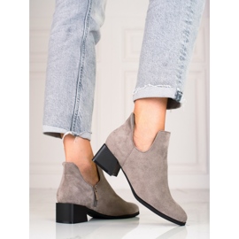 Botas de mulher cinzentas com corte Daszyński cinza 1