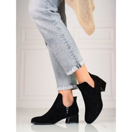 Botas femininas pretas com corte Daszyński preto 1