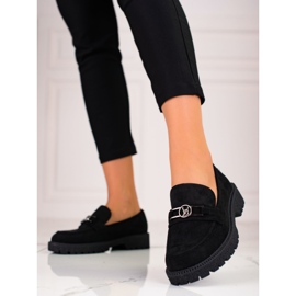 W. Potocki Mocassins de camurça de mulher Potocki preto 1