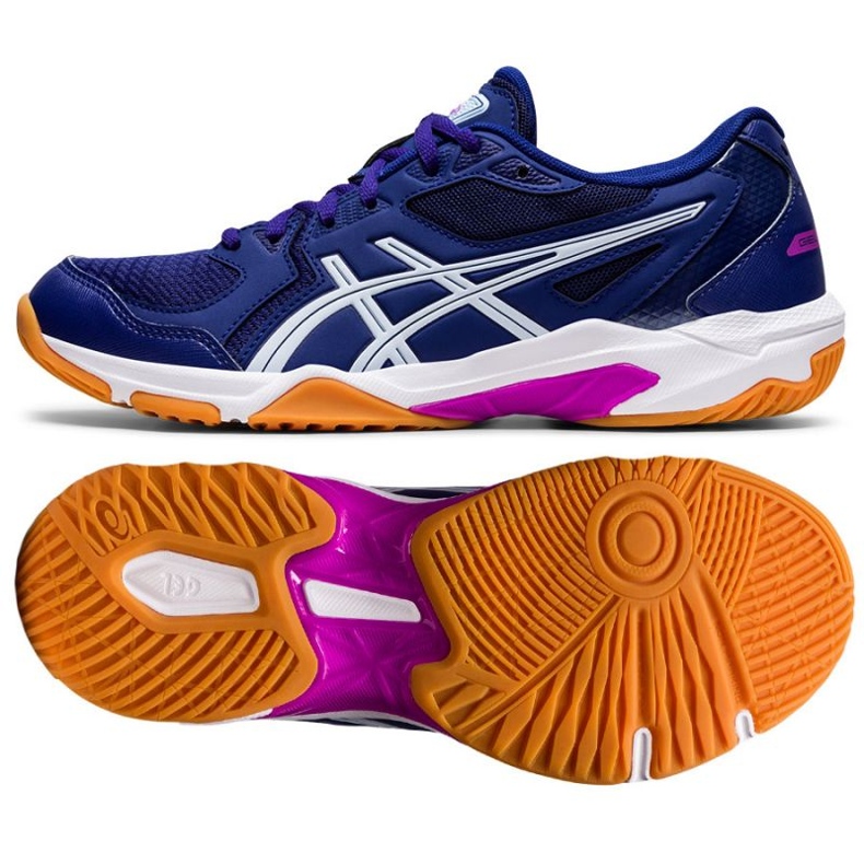 Sapatilhas de voleibol Asics Gel-Rocket 10 W 1072A056 405 azul marinho azuis e azul marinho 1 Sapatilhas de voleibol Asics Gel-Rocket 10 W 1072A056 405 azul marinho azuis e azul marinho 1