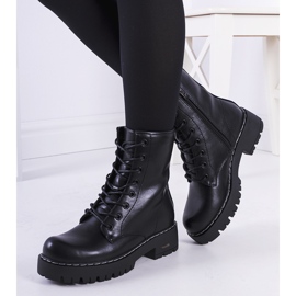 Botas pretas com fio branco Rebeca preto 1