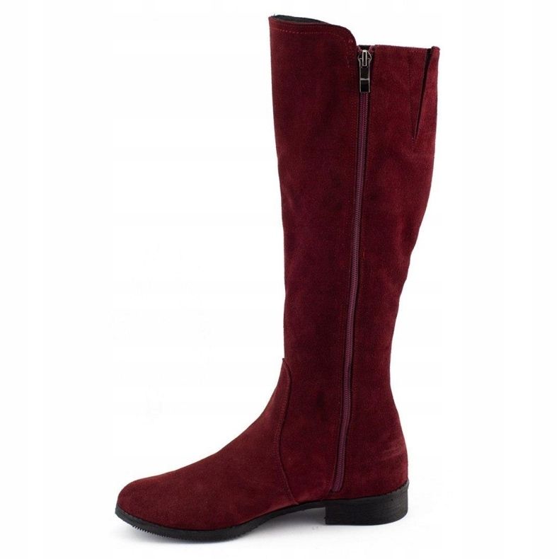 Olivier Botas elegantes Klara bordô vermelho 1