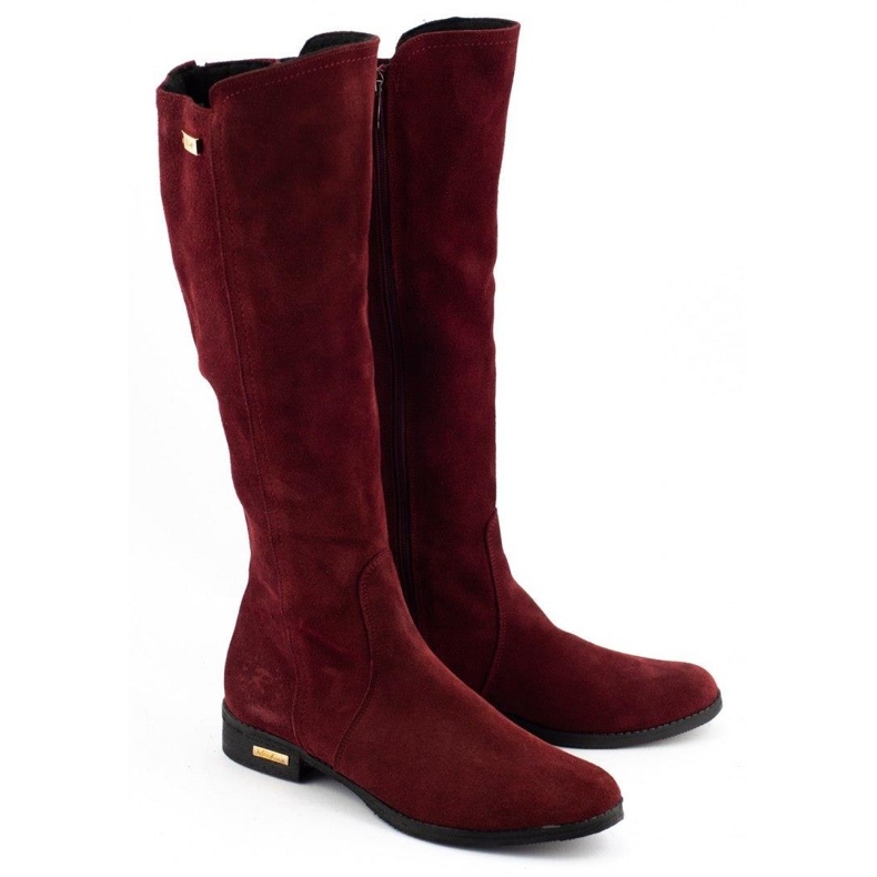 Olivier Botas elegantes Klara bordô vermelho 2