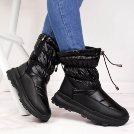 Botas de neve pretas de mulher NEWS preto 1