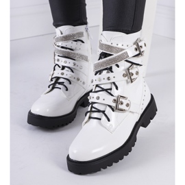 Botas brancas com zircônias Tucker branco 1 Botas brancas com zircônias Tucker branco 1