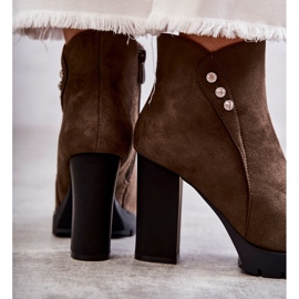 PG1 Botinhas de camurça em um poste Lagerlla cáqui verde 2