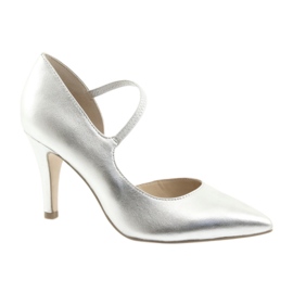 Bombas com cinto Caprice 24402 prata 2
