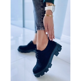 BM Mocassins em uma sola grossa Apol Black preto 1