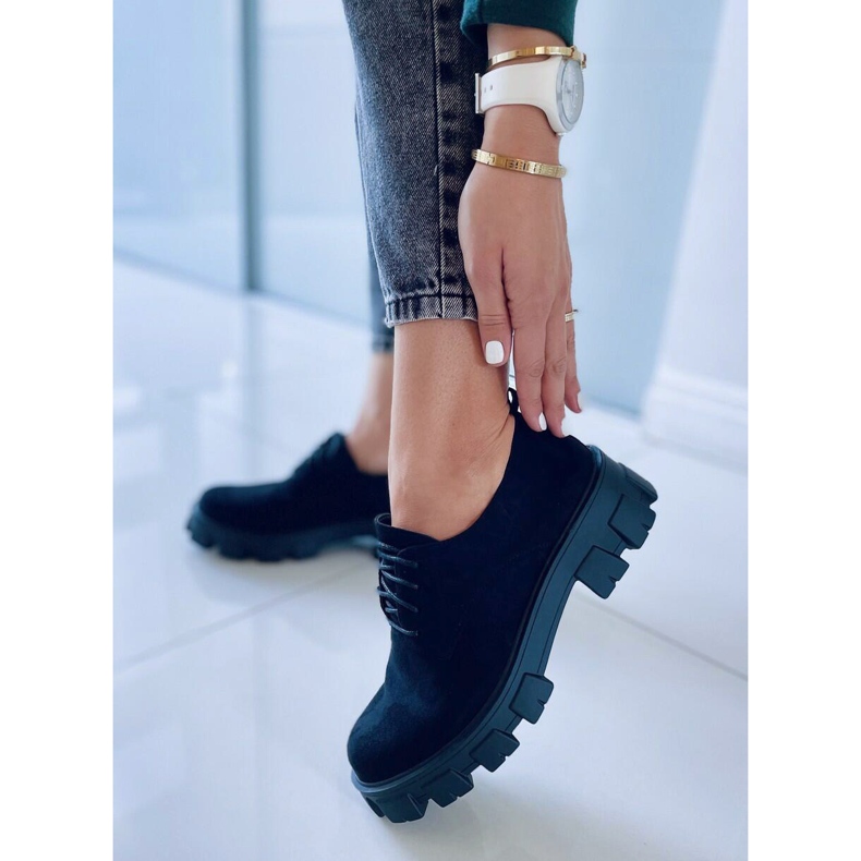 BM Mocassins em uma sola grossa Apol Black preto 1