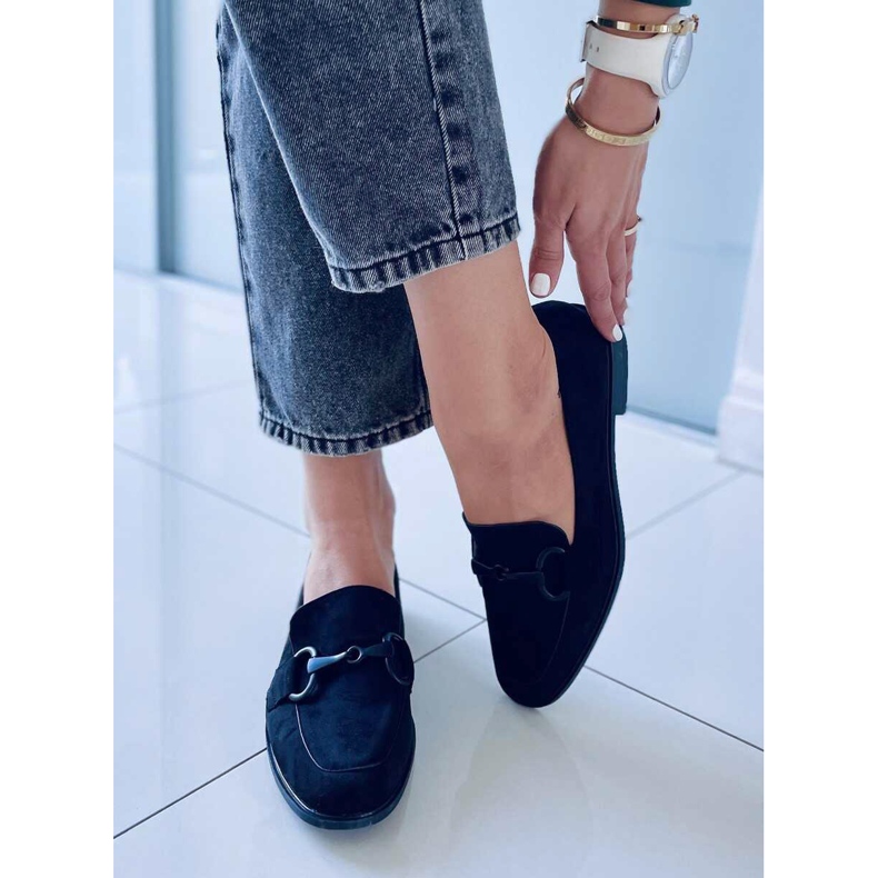 BM Mocassins femininos Isidora Black preto 1