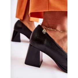 Sapatos de couro com corrente Laura Messi 2515 Preto 1