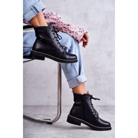 PG1 Botas femininas com tachas pretas Rostill preto 1