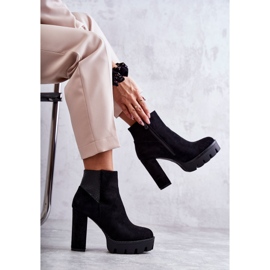 PG1 Botas femininas de salto alto de camurça preta Maricruz preto 1