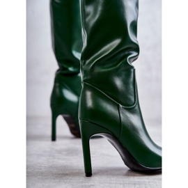 FB2 Botas de couro ecológico em Green Rissa verde 2