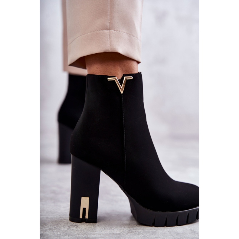 FB2 Botas femininas de salto alto com decoração Teruko preta preto 2