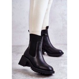 Botas quentes pretas femininas com salto alto Abella preto 1 Botas quentes pretas femininas com salto alto Abella preto 1