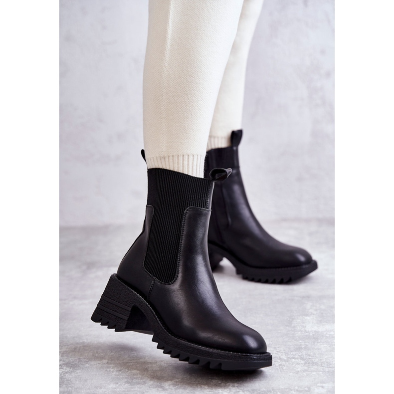 Botas quentes pretas femininas com salto alto Abella preto 1 Botas quentes pretas femininas com salto alto Abella preto 1