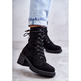Botas quentes femininas de salto alto Julieta Black preto 1