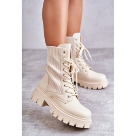 FS1 Mulheres trabalhadoras botas com meias bege Abigail 1