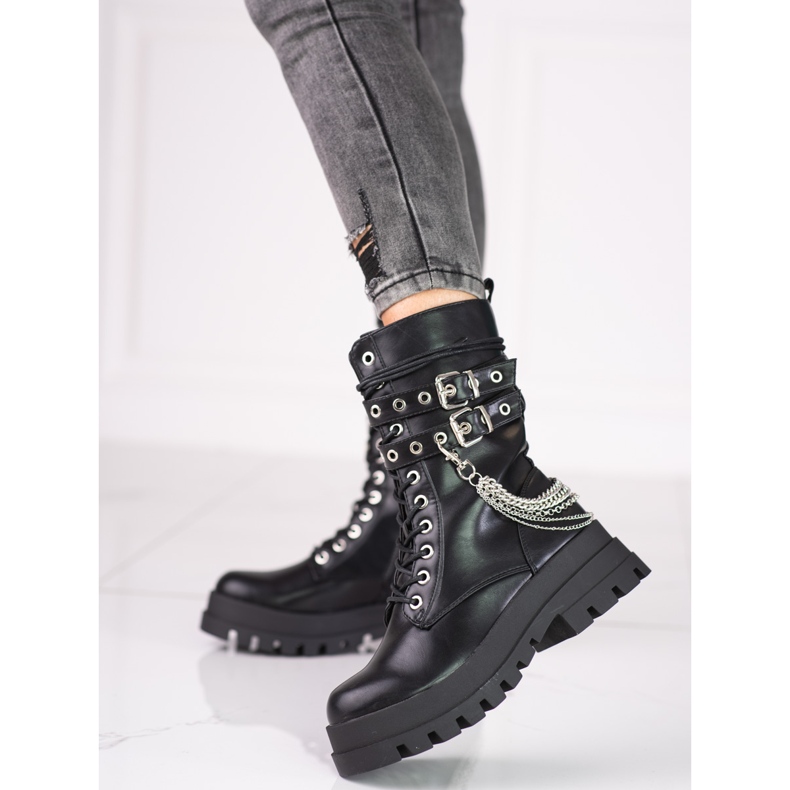 Trabalhadores femininos Shelovet com ornamentos preto 1