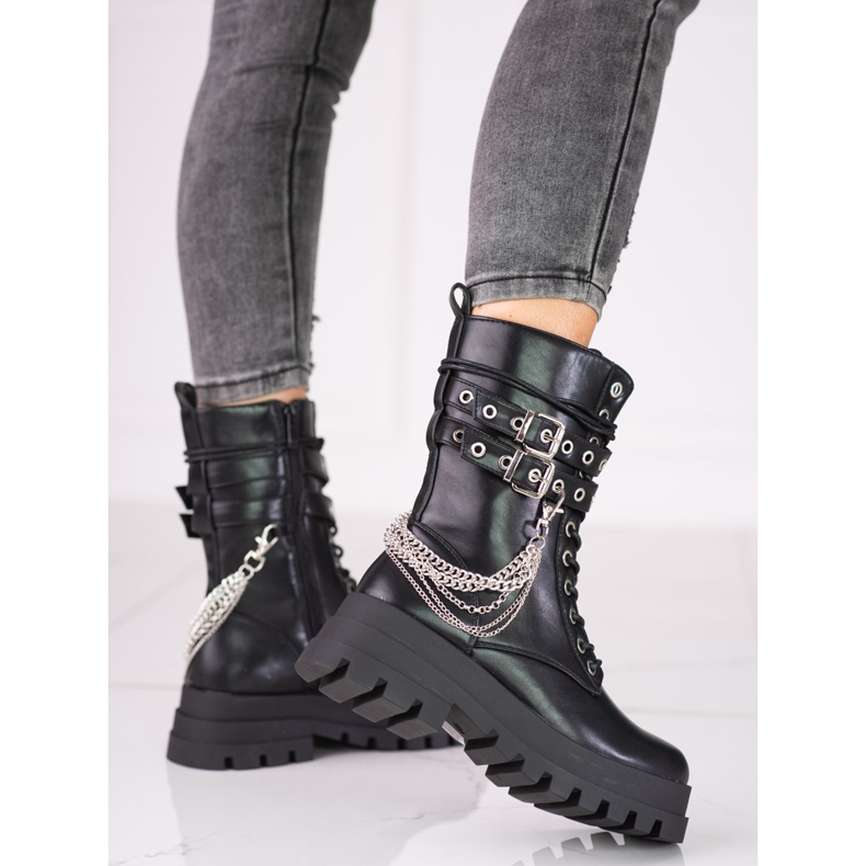 Trabalhadores femininos Shelovet com ornamentos preto 2