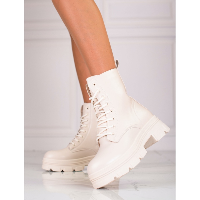 Bolsas femininas Shelovet bege feitas de couro ecológico 1