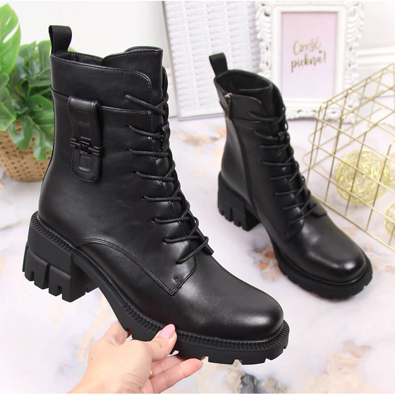 Botas quentes de mulher pretas Filippo no poste e plataforma preto 1