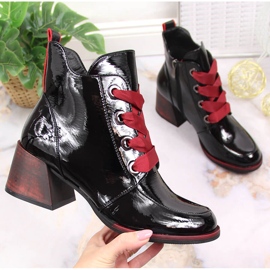 Botas femininas isolantes envernizadas pretas Vinceza JAN147A preto 1