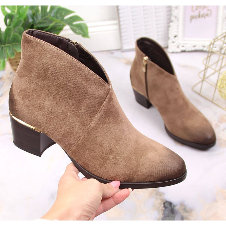 Filippo Botas quentes de camurça bege Vinceza 1