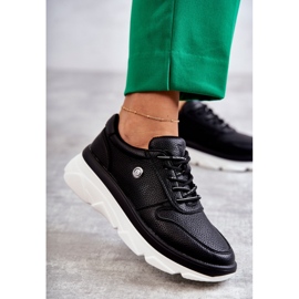 Vinceza Tênis esportivo feminino de couro preto Camrose 2