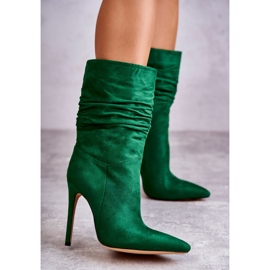 FS1 Botas Amassadas Femininas Verde Laguna 1