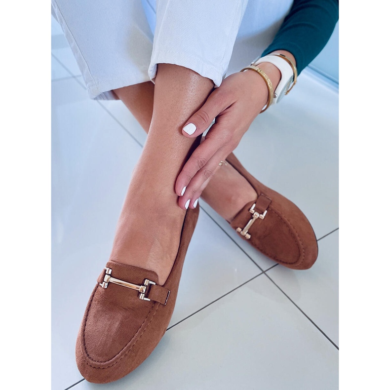 Mocassins femininos Kubra Camel marrom 1