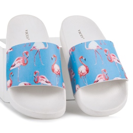 Vices chinelos de flamingo azul 2