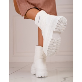 Botas de neve de mulher com velcro Shelovet branco 1 Botas de neve de mulher com velcro Shelovet branco 1