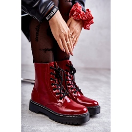 S.Barski Botas femininas vermelhas Kognito vermelho 1