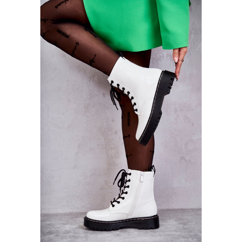 S.Barski Botas Femininas Branco Kognito 1