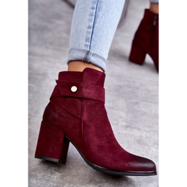 PL4 Botins femininos de camurça La.Fi 260041WI-SU Vermelho multicolorido 2