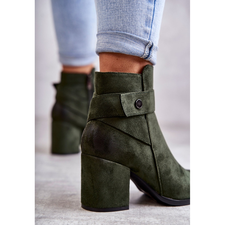PL4 Botins femininos de camurça La.Fi 260041BGR-SU Verde 2