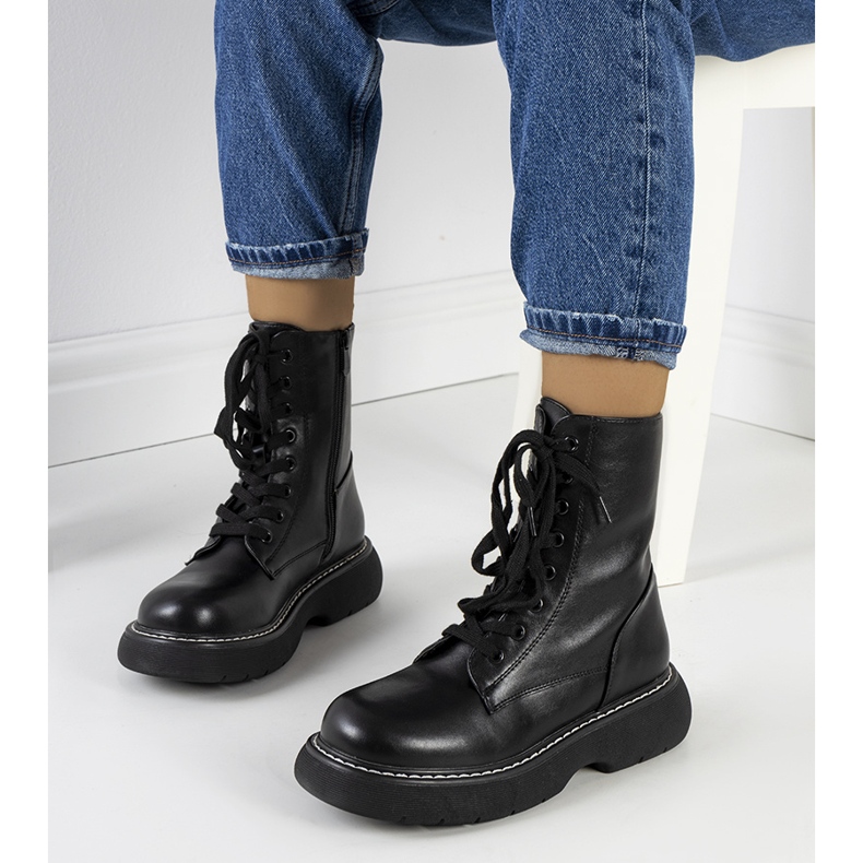 Botas pretas do tipo Myrefall preto 1 Botas pretas do tipo Myrefall preto 1
