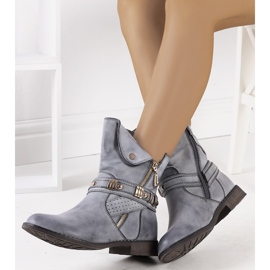 Botas cinzentas com inserções douradas de Irora cinza 1 Botas cinzentas com inserções douradas de Irora cinza 1