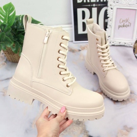 Botas quentes bege de mulher eVento 1