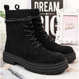 D&A Botas caçadoras de camurça preta OLI175B pretas preto 2