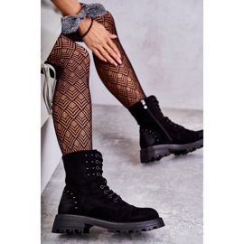 Botas de camurça Palmira preta com tachas preto 1
