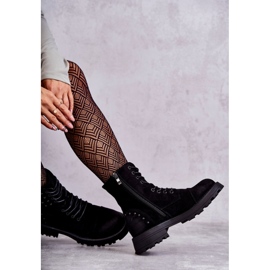 Botas de camurça Palmira preta com tachas preto 2