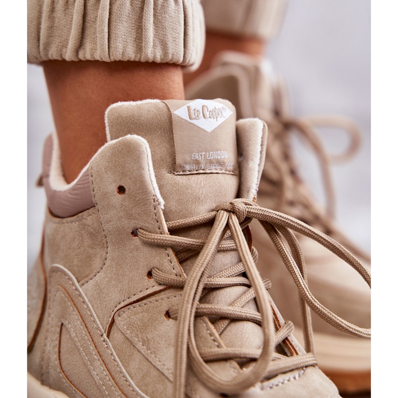 Botas de caminhada na plataforma Lee Cooper LCJ-22-44-1352L Bege 2