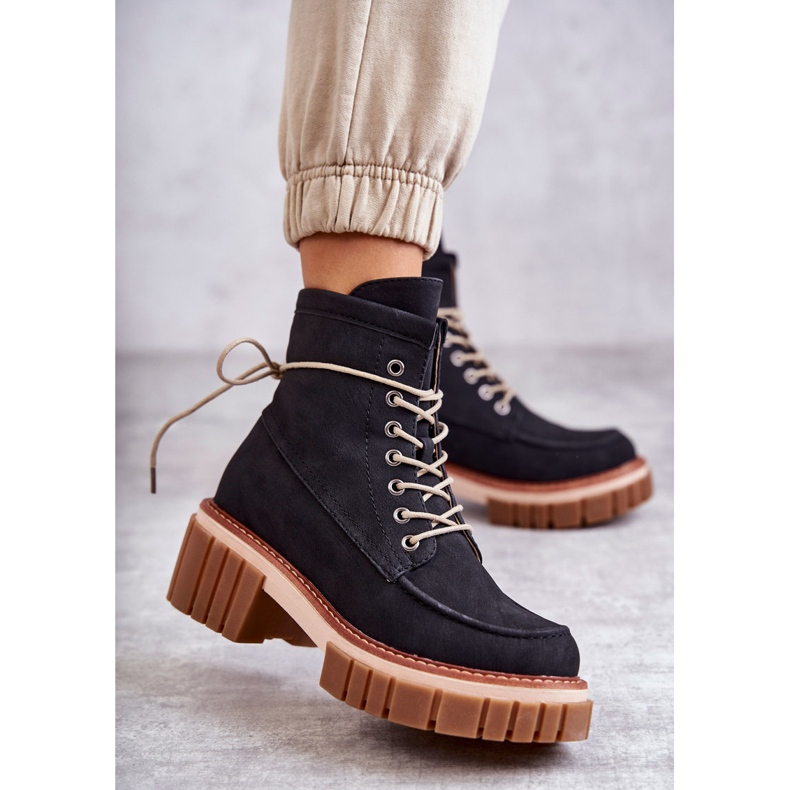 Botas quentes da moda feminina Gerda preta preto 1