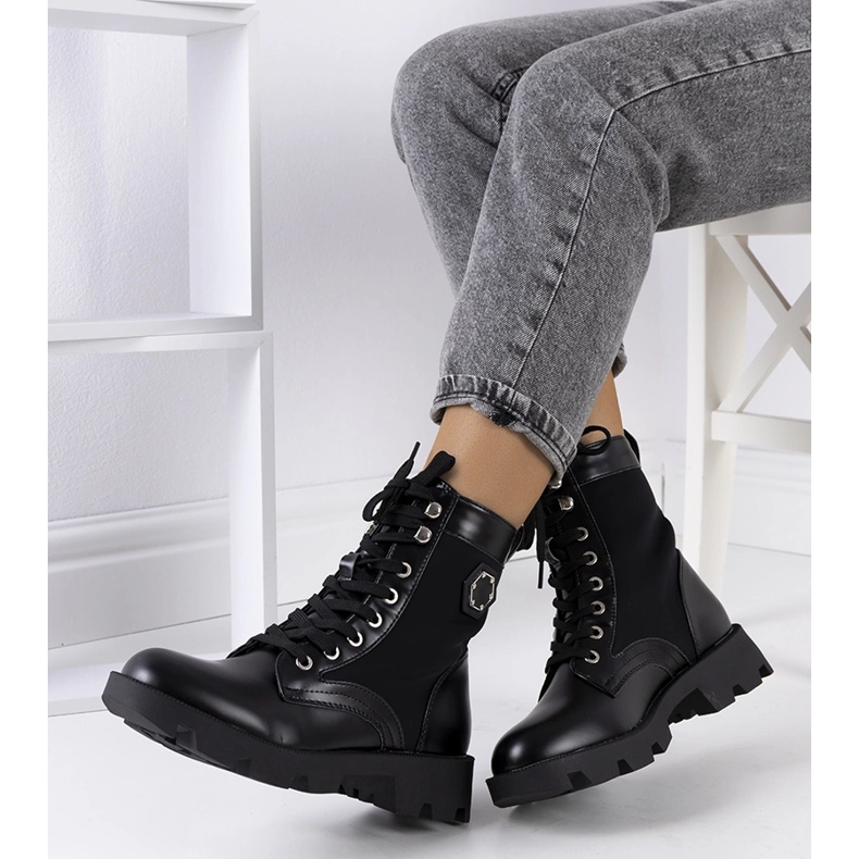 Botas pretas de Keld preto 1